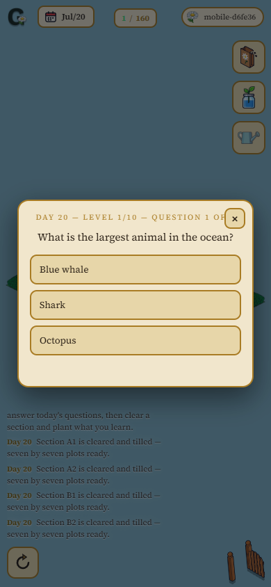 The morning questions, on mobile