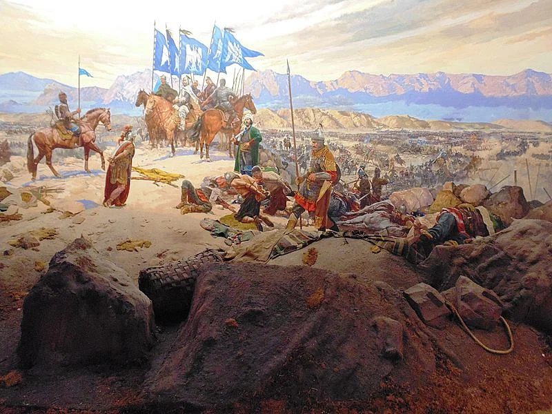 Medieval illustration of the Battle of Manzikert