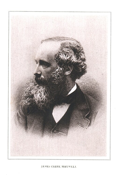Engraved portrait of James Clerk Maxwell